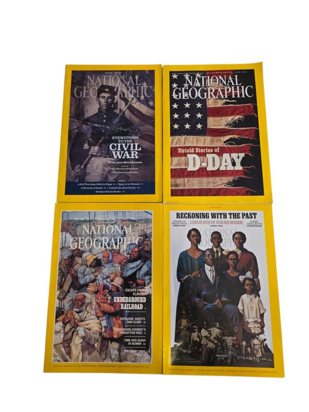 National Geographic Historical Events Lot Civil War D-Day Underground Railroad
